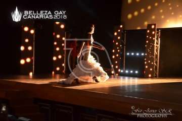 Lorena Aguilera se alza en Telde con el título de Belleza Gay Canarias 2018 (Foto Francisco Javier Santana)